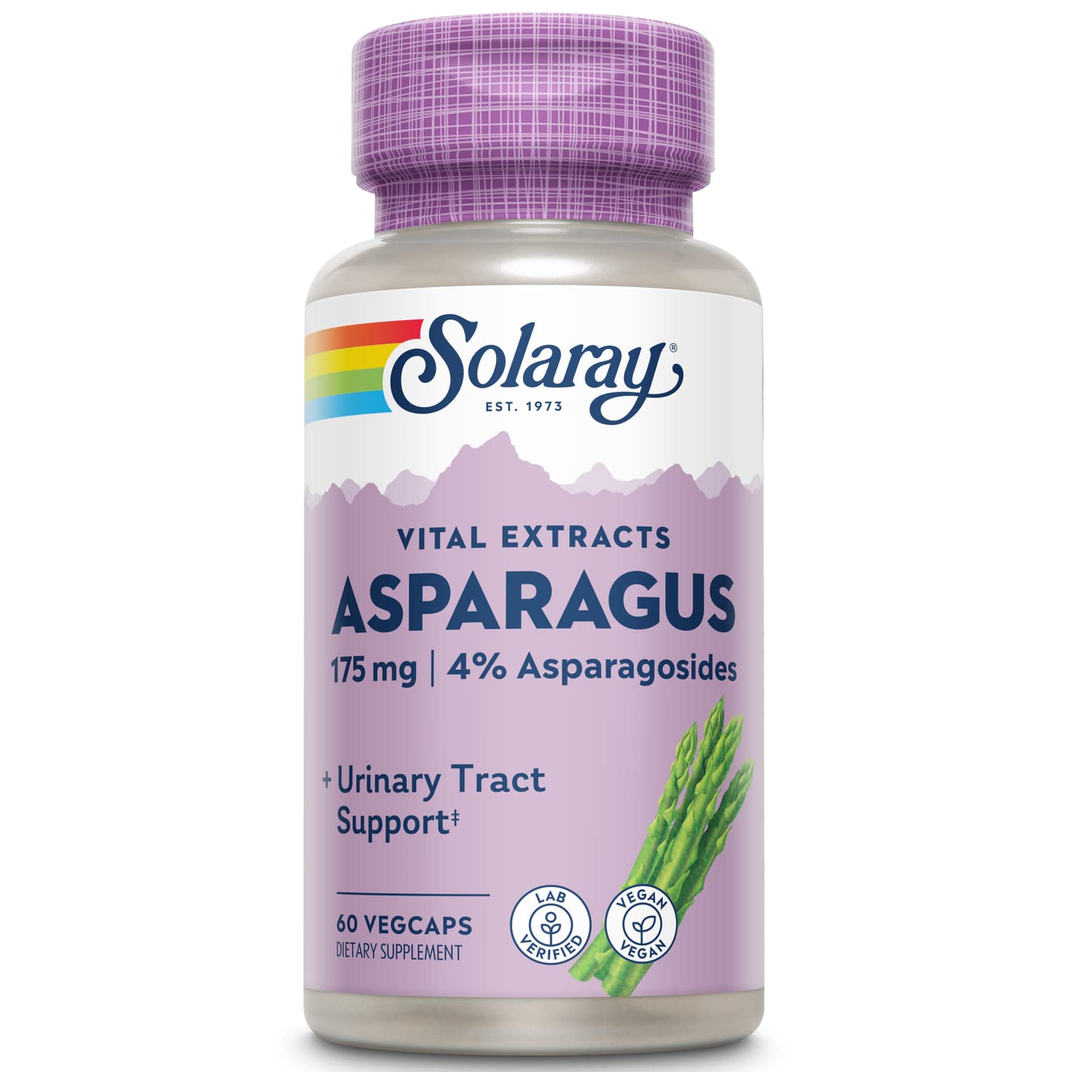 Solaray Asparagus Rhizome Extract 175 mg 60 VegCaps, supplement
