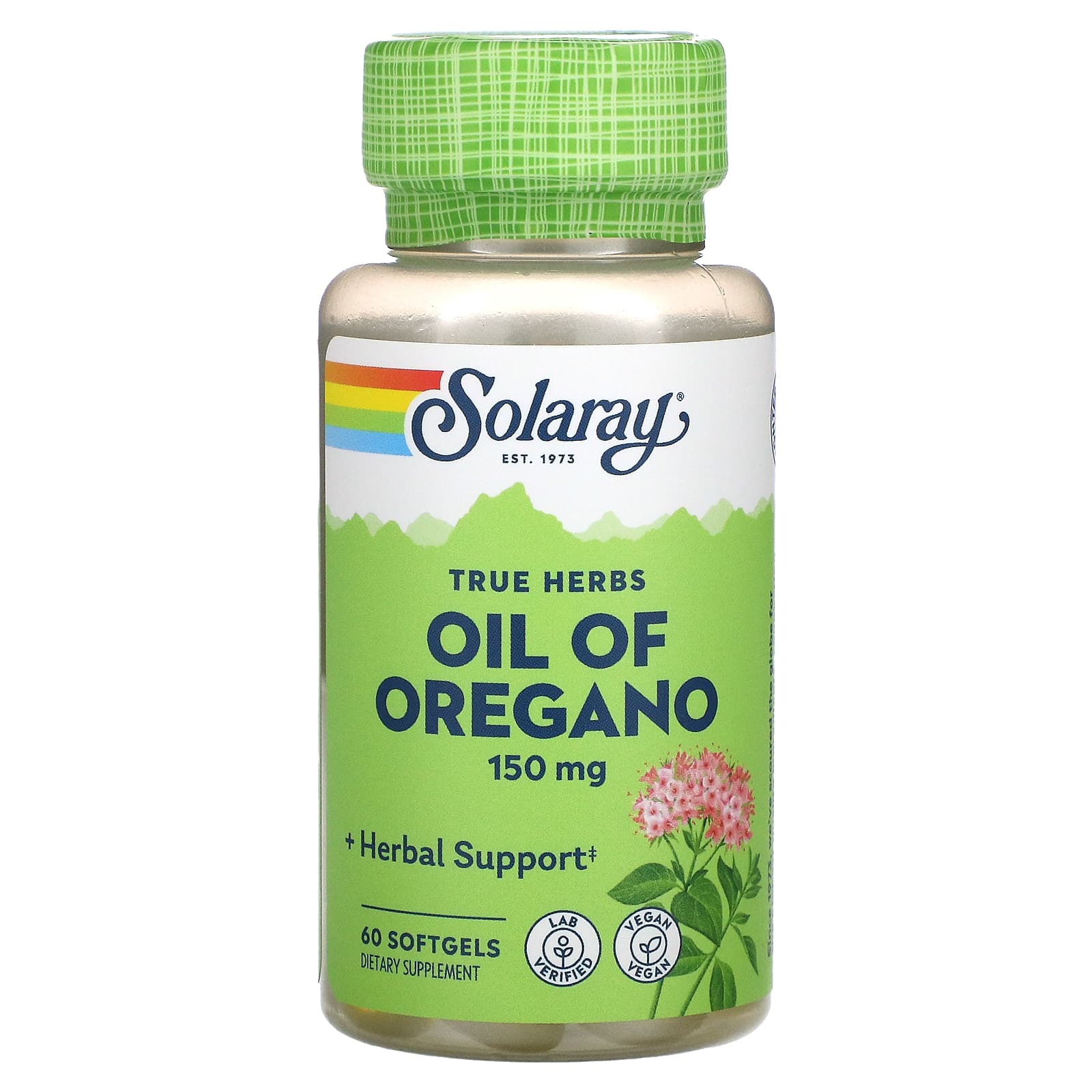 Solaray Oil of Oregano 150 mg 60 Softgels