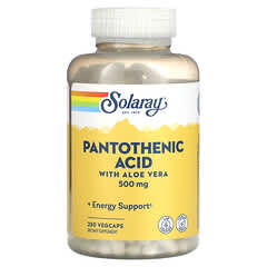 Solaray Pantothenic Acid 500 mg 100 VegCaps, supplement
