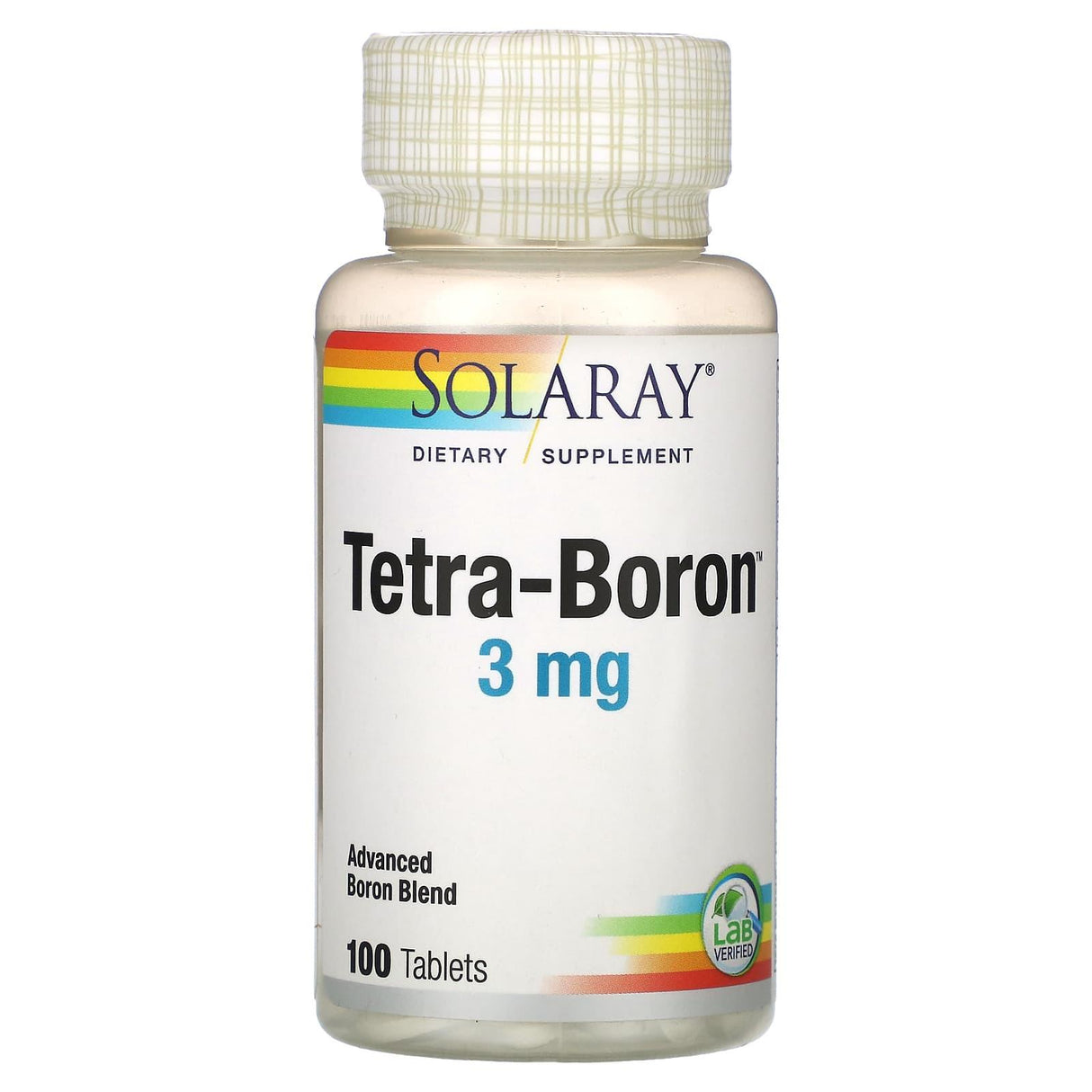 Solaray Tetra-Boron 3 mg 100 Tabs, supplement