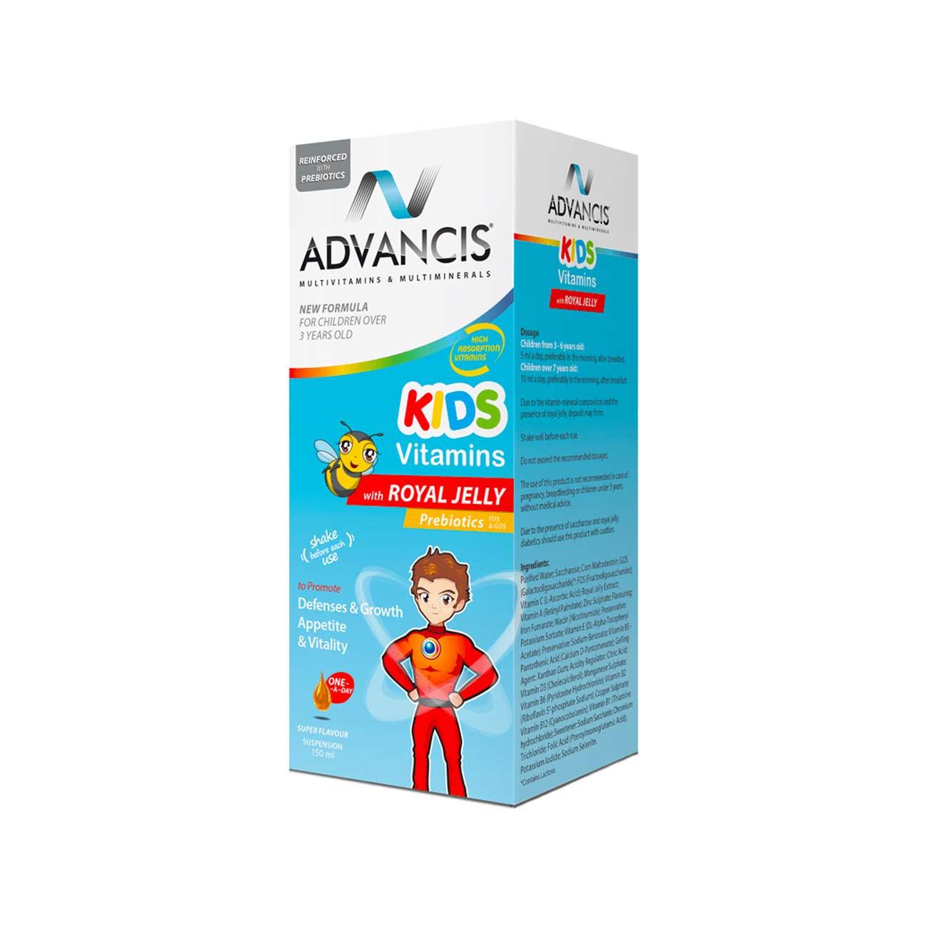Advancis Kids Multivitamins & Minerals with Prebiotics & Royal Jelly