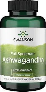 Full Spectrum Ashwagandha 450mg by Swanson, supplement
