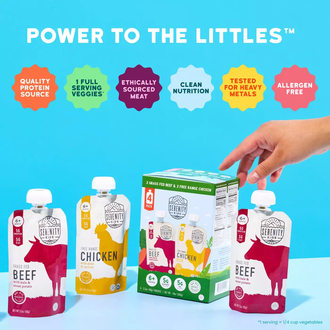Power Fuel Meat & Veggies
A Medley of Meat and Veggie Pouches package - one of each