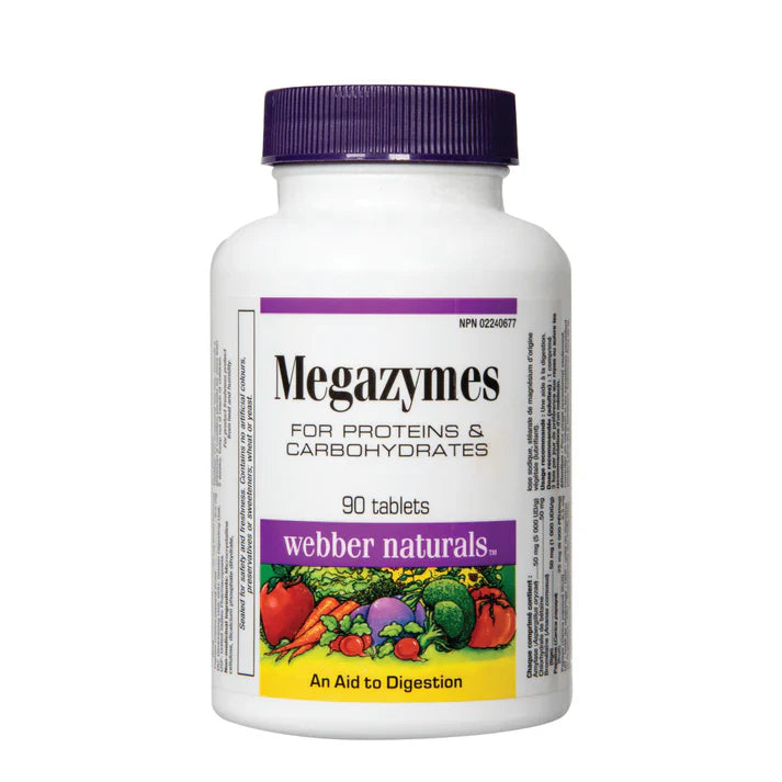 Webber Megazymes 90 Tablets by Webber Naturals, supplement