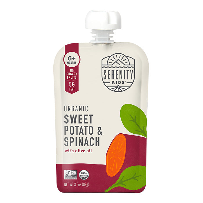 Sweet Potato & Spinach Baby Food Pouch - Serenity Kids