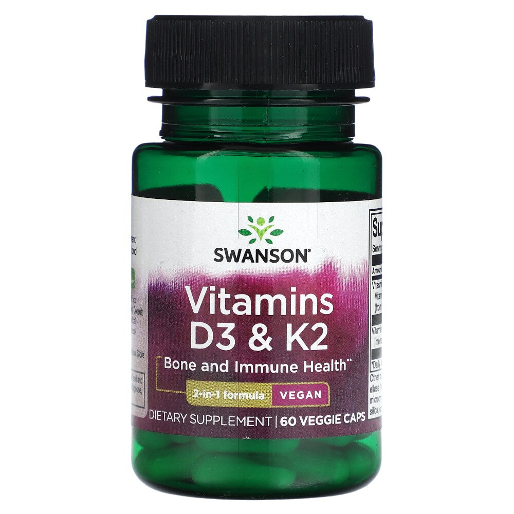 Vitamins D3 & K2 by Swanson, supplement