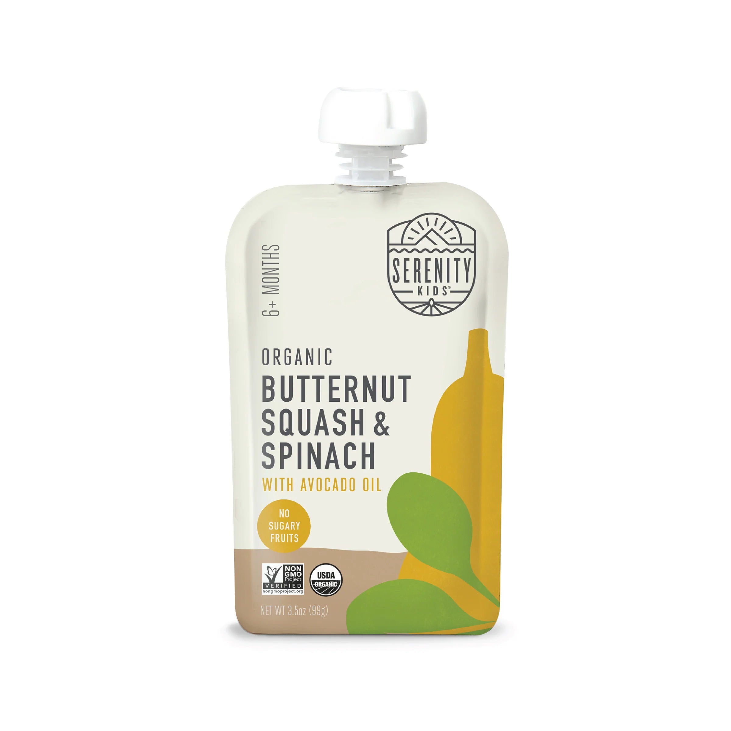 Butternut Squash & Spinach Baby Food Pouch- Serenity Kids