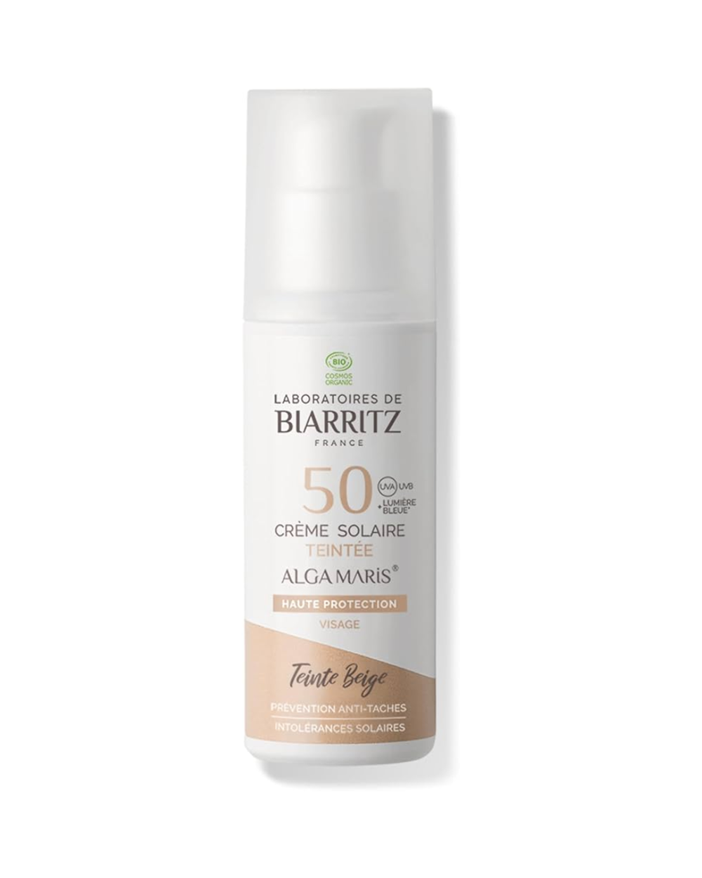 SPF50 Beige Tinted Sun Cream by Biarritz, skincare product