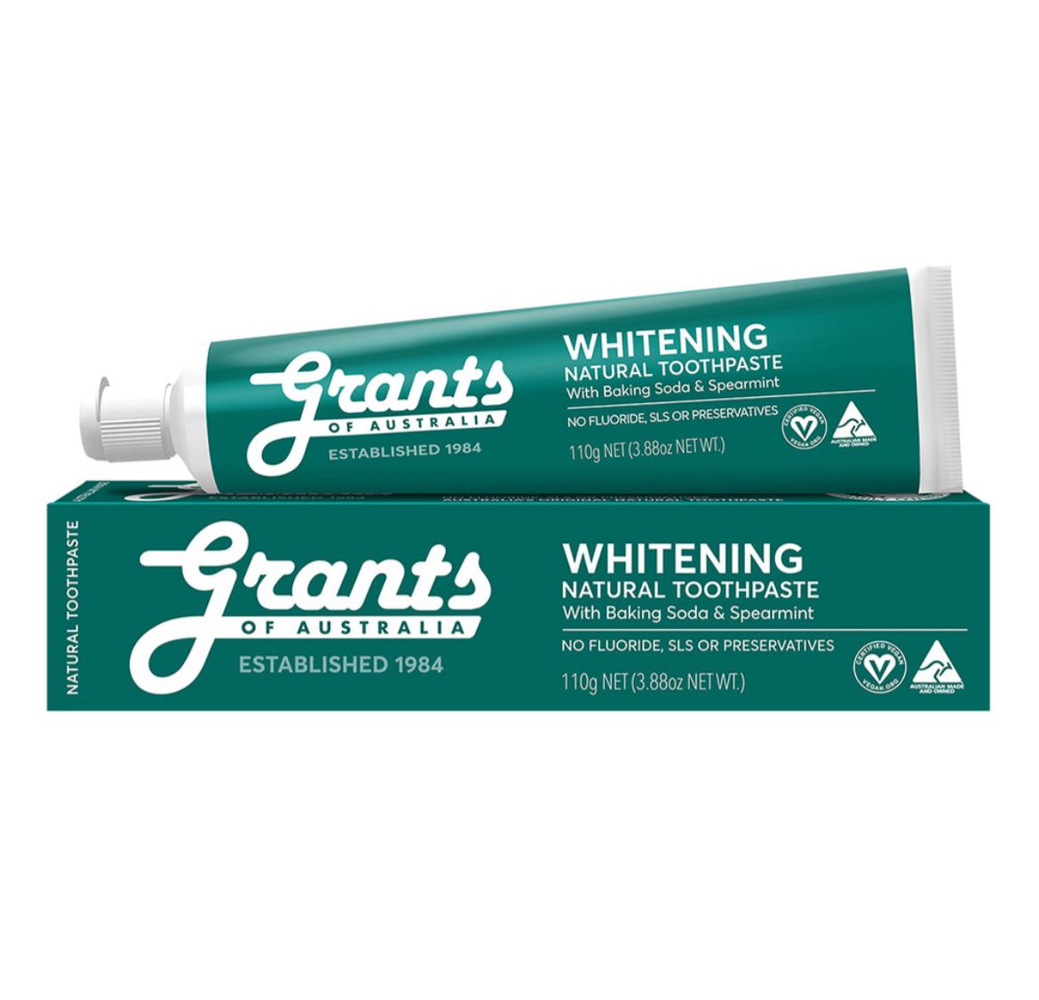 Natural Toothpaste Whitening with Baking Soda & Spearmint