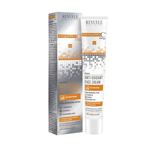 Vitanorm C+ Energy Night Antioxidant Face Cream by Revuele, skincare product