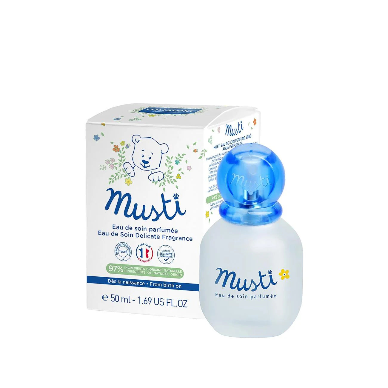 Musti Eau de Soin Spray by Mustela, skincare product