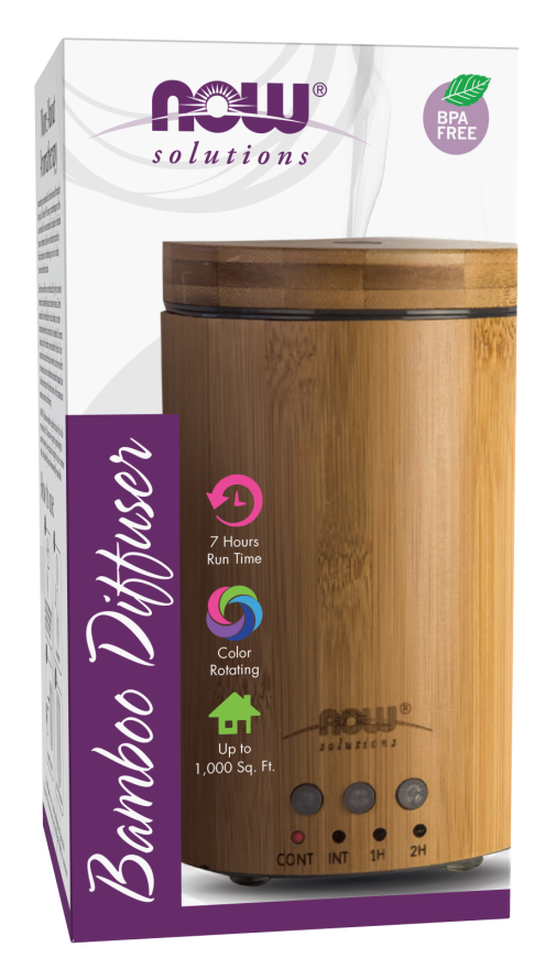 Ultrasonic Real Bamboo Essential Oil Diffuser by Now Solutions, supplement