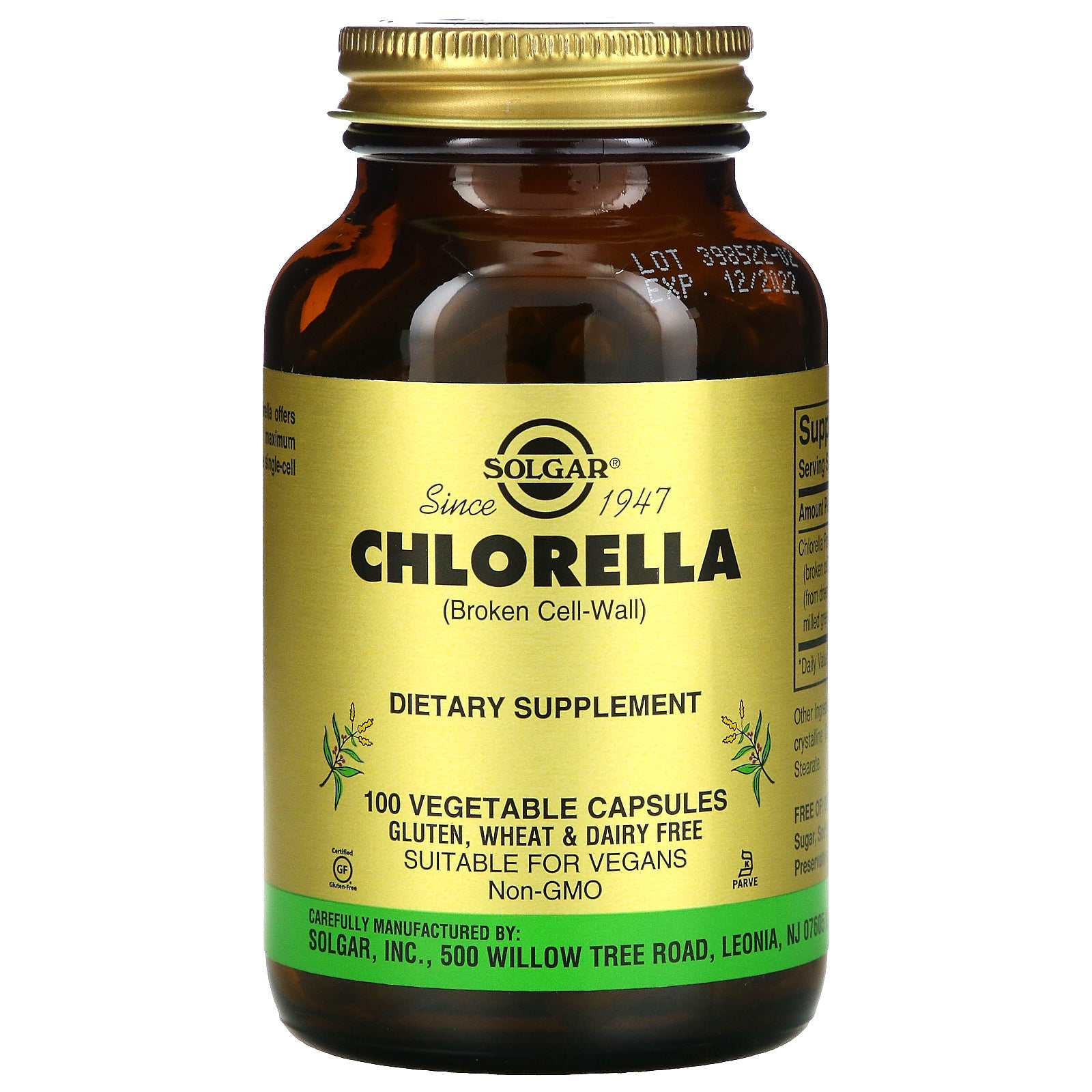 Solgar Chlorella 520 Mg 100 Cap