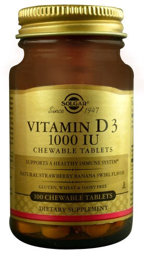 Solgar Vit D3 1000UI 100 cp a croquer