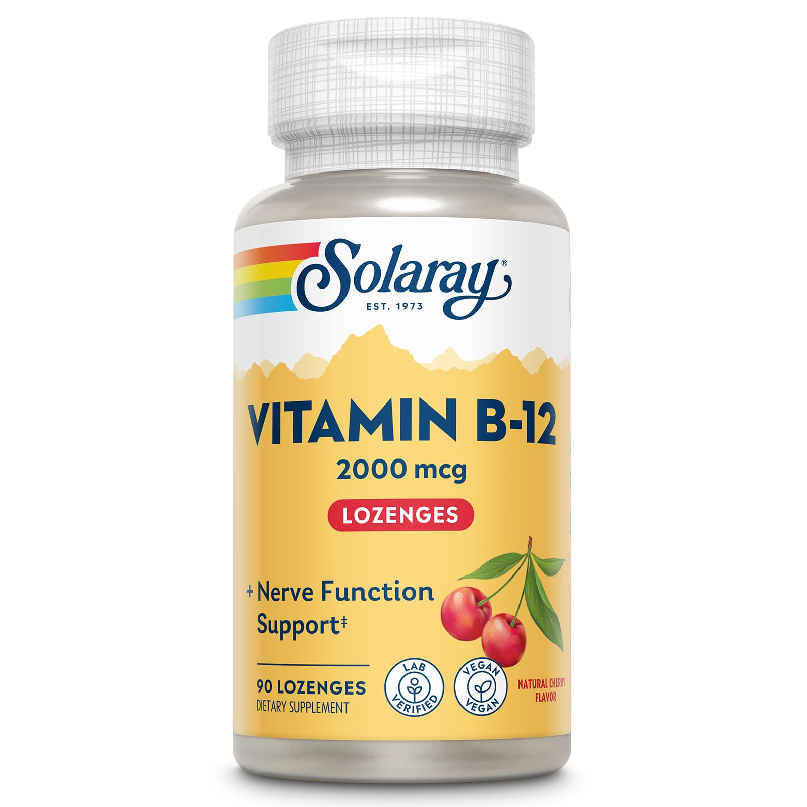 Solaray Vitamin B-12 2000 mcg 90 Lozenges