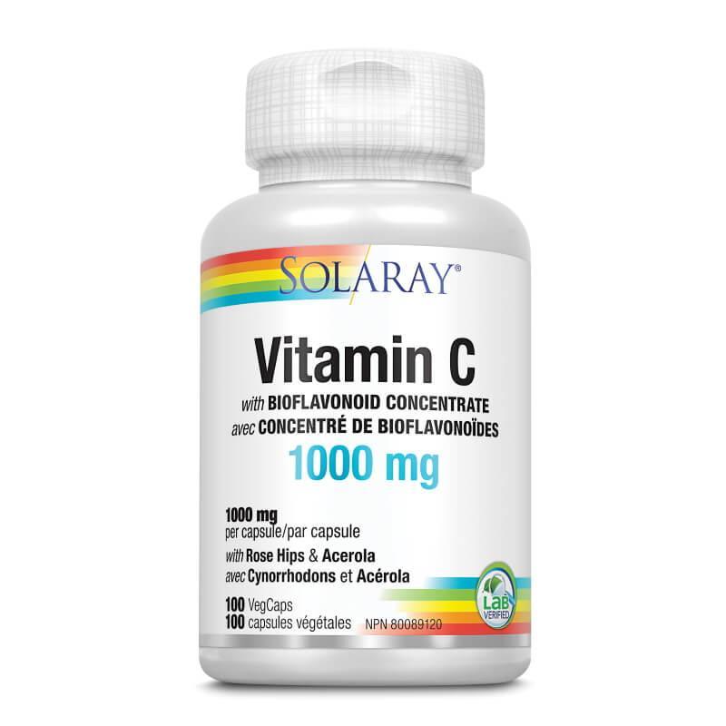 Solaray Vitamin C 1000 mg with Bioflavonoids 100 VegCaps