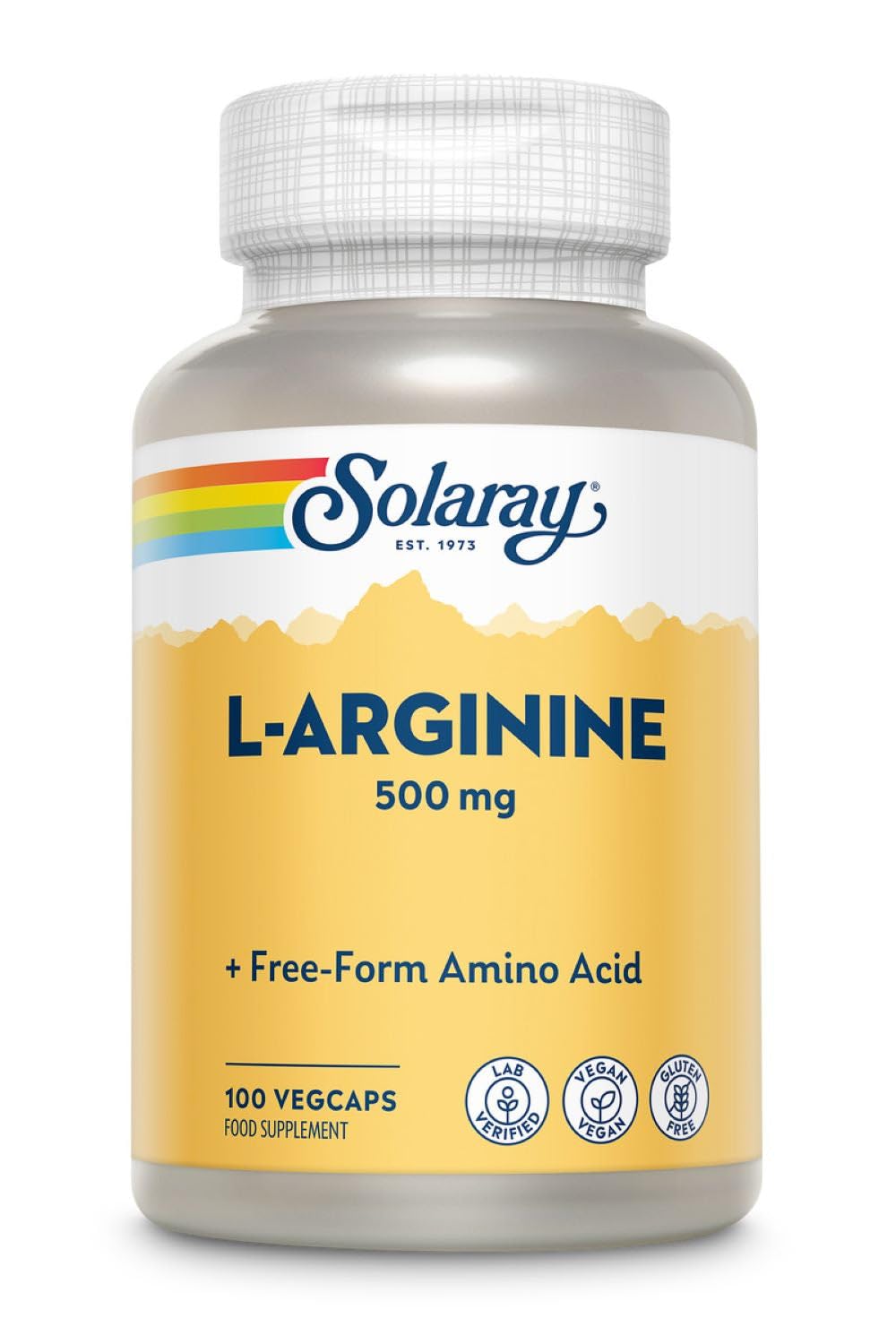 Solaray L-Arginine 500 mg 100 VegCaps