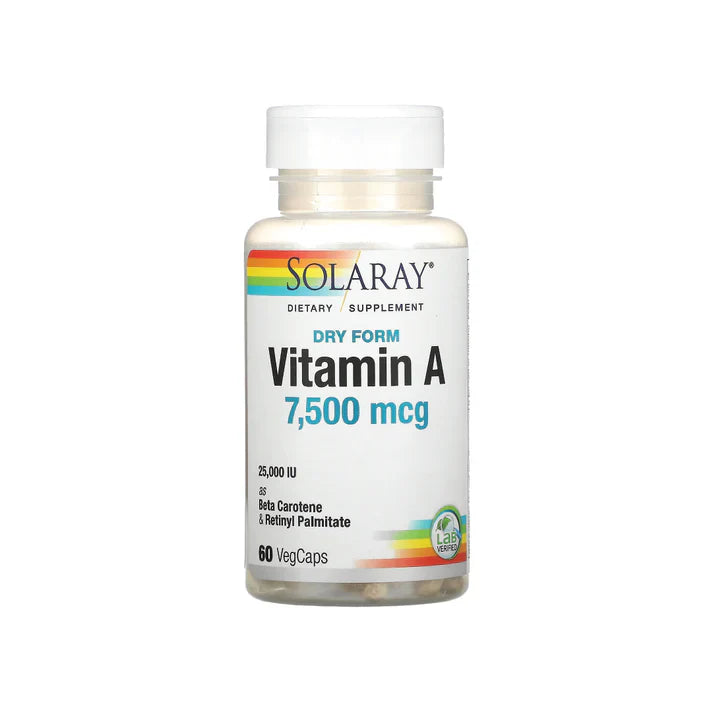Solaray Dry-Form Vitamin A 25,000 IU , 7,600 µg (60 VegCaps)