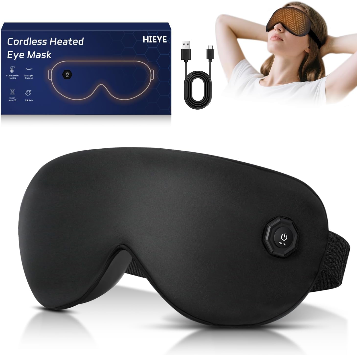 Cordless Heated Eye Mask by HIEYE, eye care product