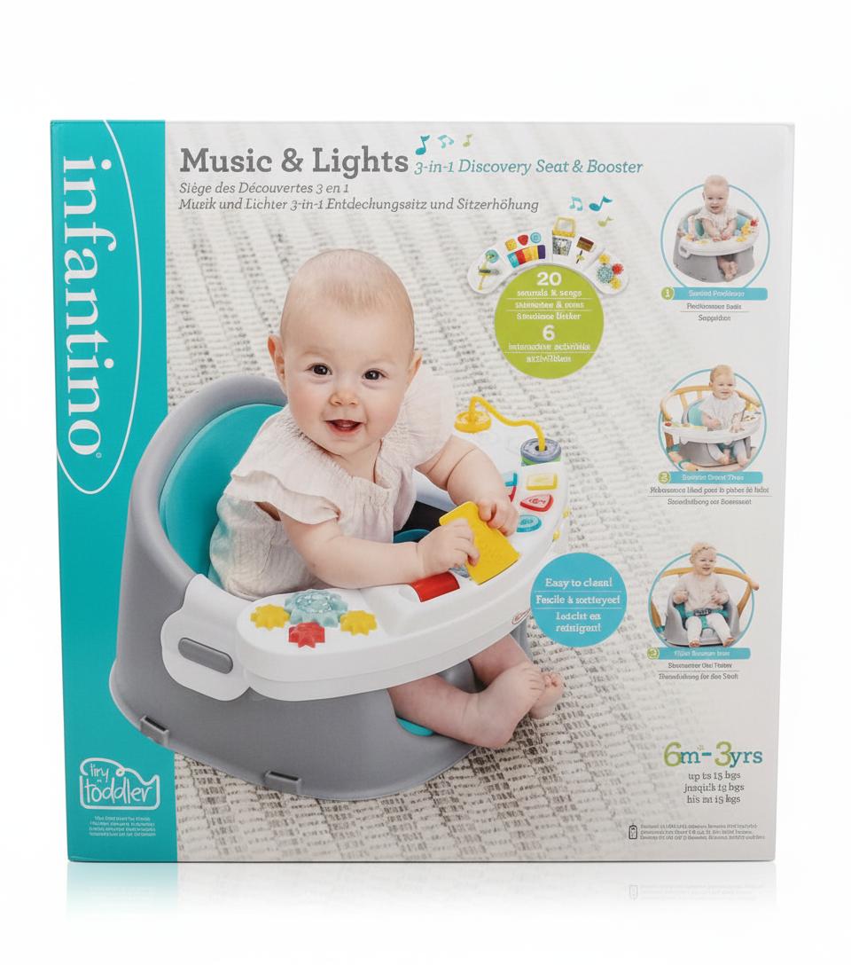 Infantino Music & Lights 3-in-1 Discovery Seat & Booster