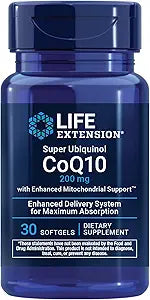 Super Ubiquinol CoQ10 200mg by Life Extension, supplement