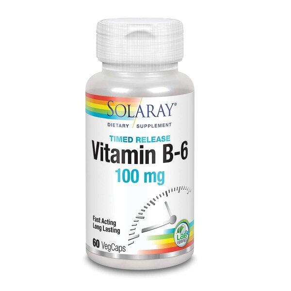 Solaray Vitamin B6 100 mg 60 VegCaps