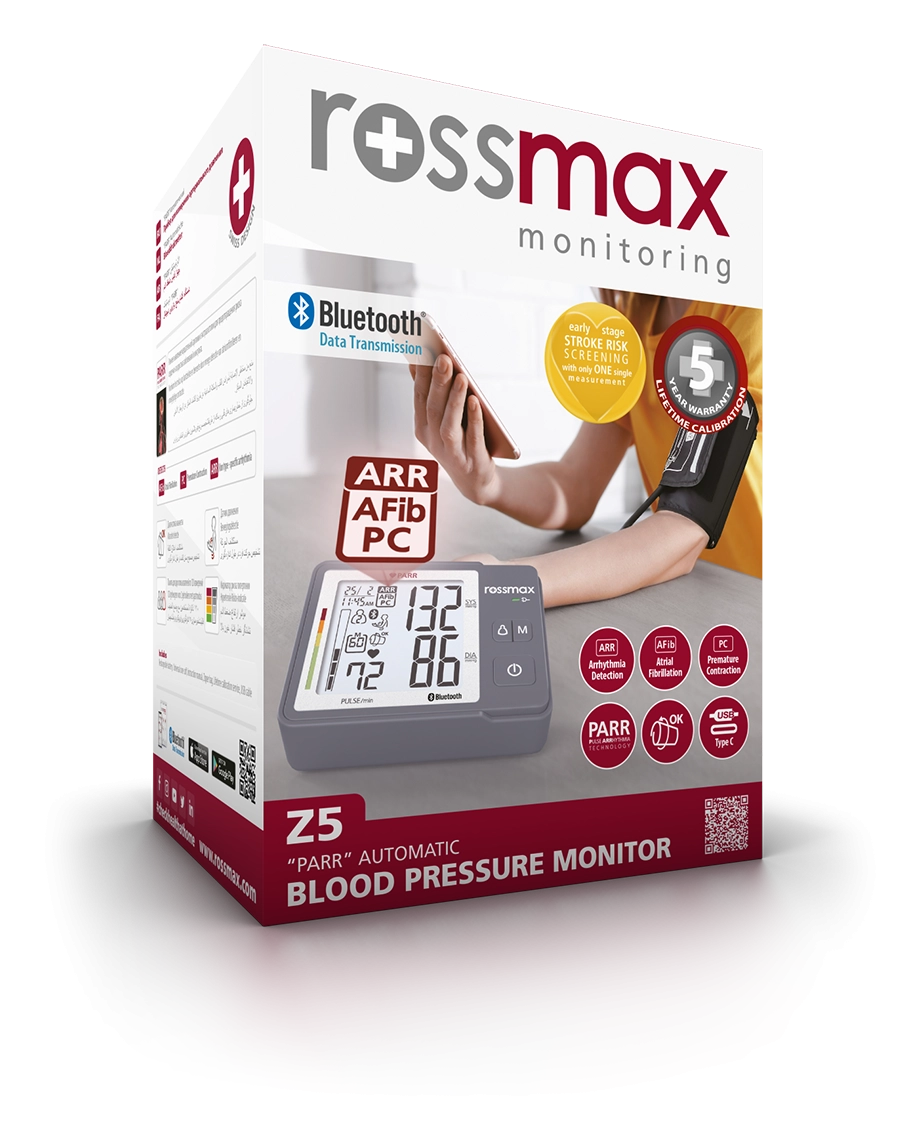 Z5 "PARR" Automatic Blood Pressure Monitor by Rossmax, healthcare device